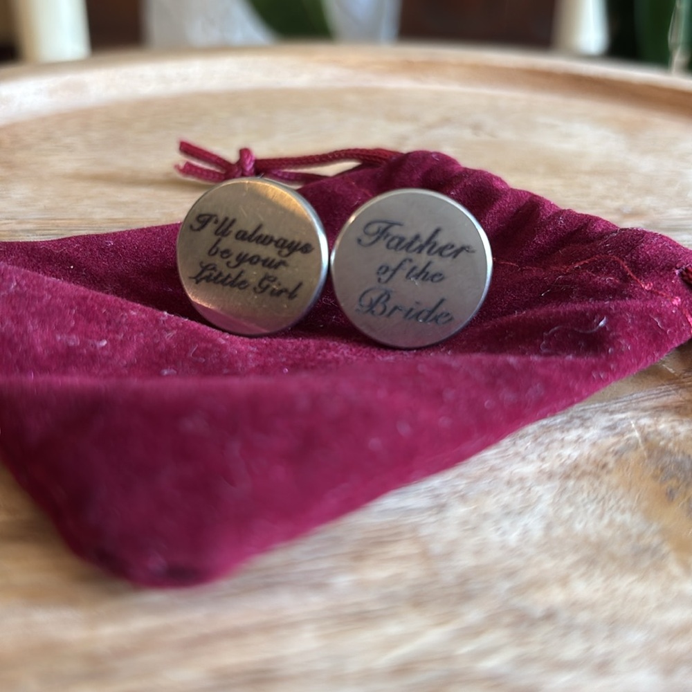 Silver Cufflinks for Father of the Bride - Picture 8 of 10